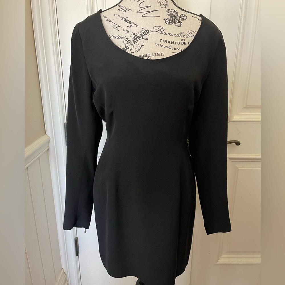 Richard Tyler vintage black silk mini dress - size 6